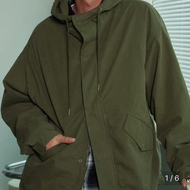 스파오 후드 야상 재킷