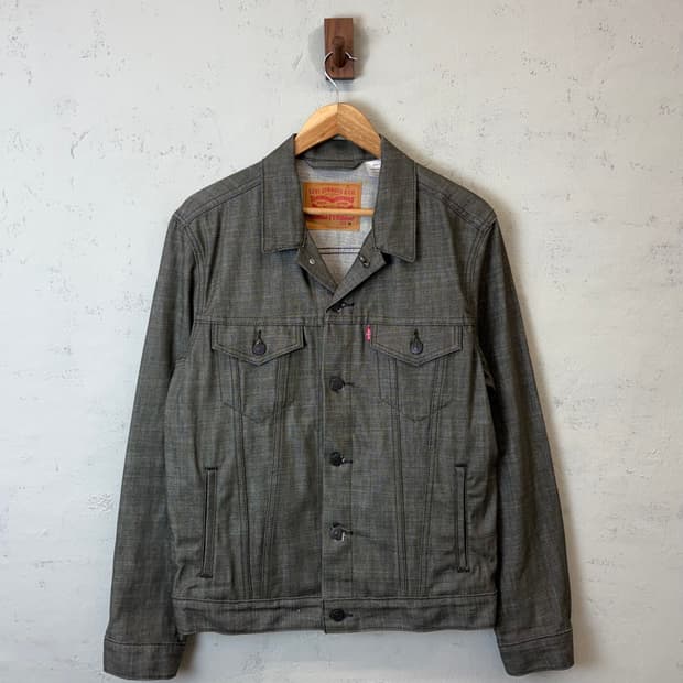 리바이스 빈티지 올리브 그린 데님 트러커 자켓