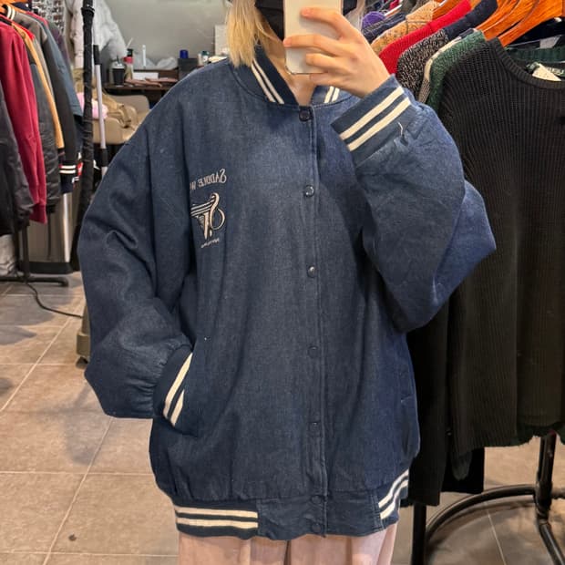[NO.9] VTG 데님 바시티 자켓