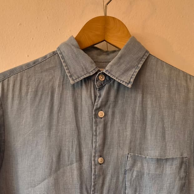 유니클로 남성 워싱린넨셔츠  M사이즈