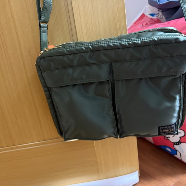 포터 탱커 숄더백 세이지 그린 라지사이즈 새상품