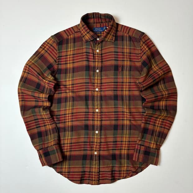 폴로 랄프로렌 브라운 타탄 체크 셔츠 PN9307