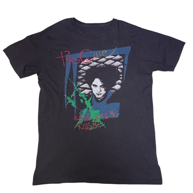 빈티지 밴드 더큐어 the cure kiss me 그래픽 티셔츠 M