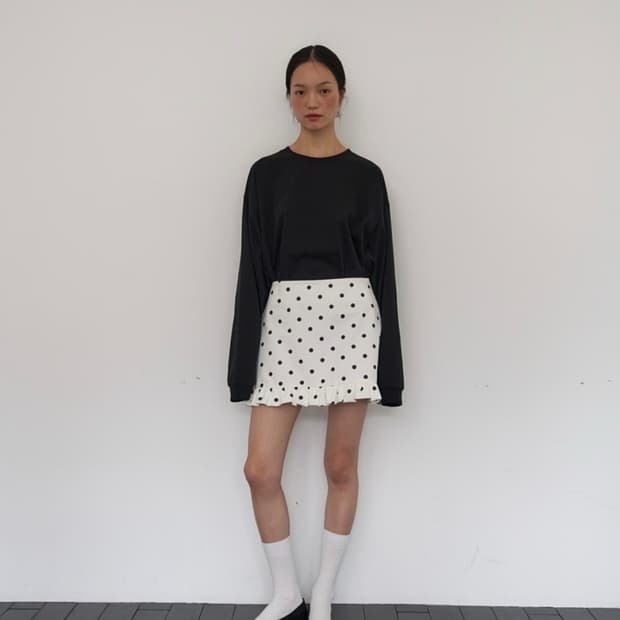 (택o)아우어솔티 도트 스커트