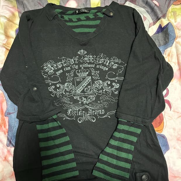 일본 빈티지 레이어드 티셔츠