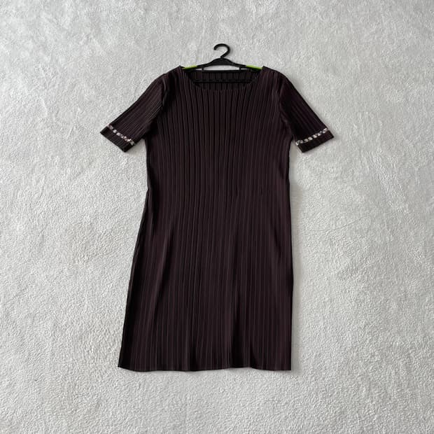 닥스 레이디스 플리츠 원피스 여성 반팔