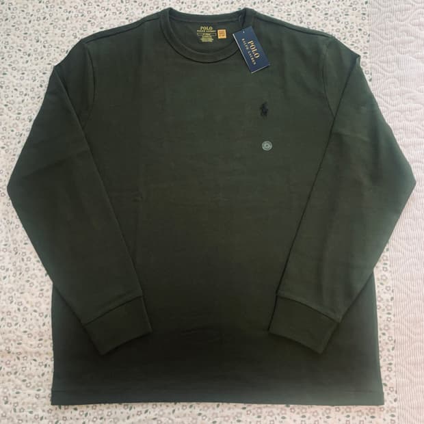 [M] 폴로 랄프로렌 클래식핏 저지 롱 슬리브 티셔츠 컴퍼니 올리브