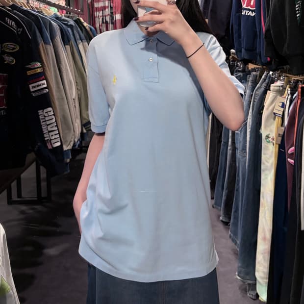 [IM] 폴로랄프로렌 반팔 피케 셔츠 스카이블루