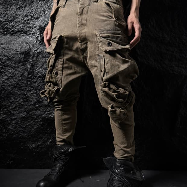 Julius DUKKHA Gas Mask Denim Cargo Pants