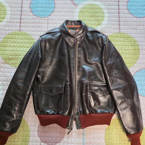 버즈릭슨 Buzz Rickson's A-2 레드립   말가죽 자켓 44