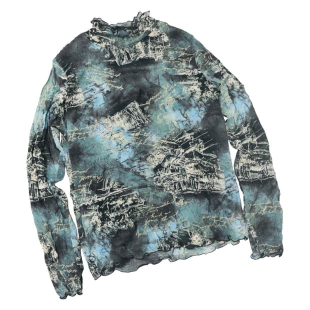 Suny Madonna 빈티지 아카이브 그래픽 시스루 터틀넥 (M)