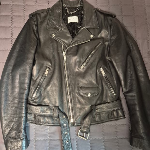 산드로 레더 자켓 L