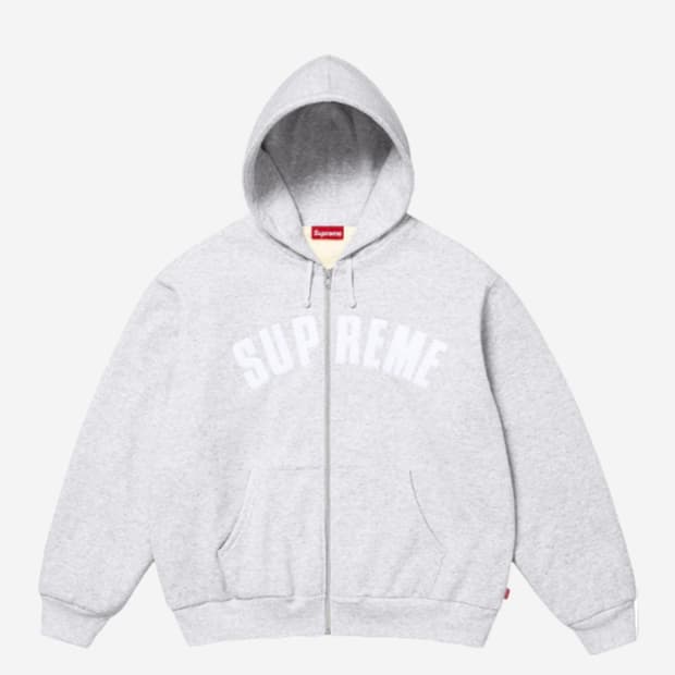 슈프림 아크 써멀 후드 집업 그레이 M