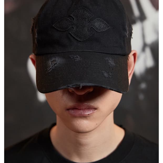 아르반 블랙 펠트 앱리케 볼캡새상품