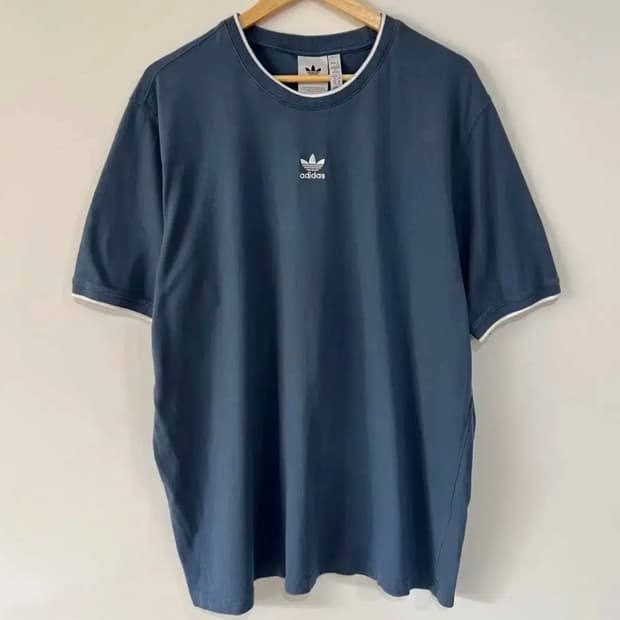 아디다스 스몰로고 링거티 네이비 XL