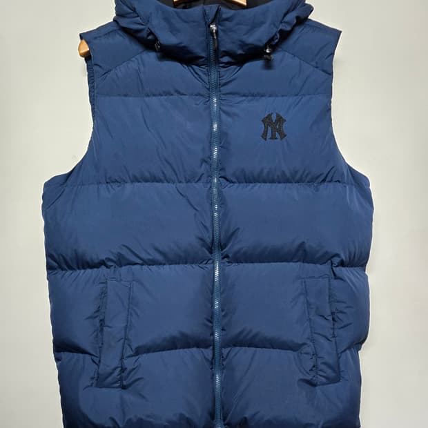 NLB 뉴욕 양키스 덕다운  후드 패딩 조끼 110