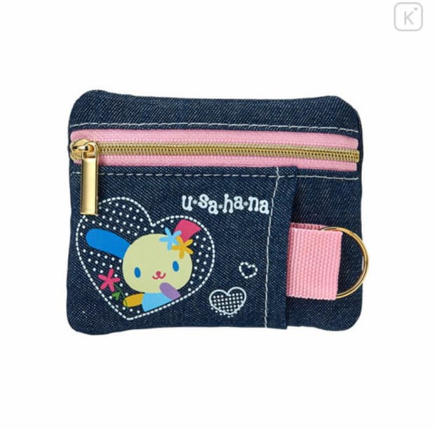 우사하나 데님 카드 지갑 파우치