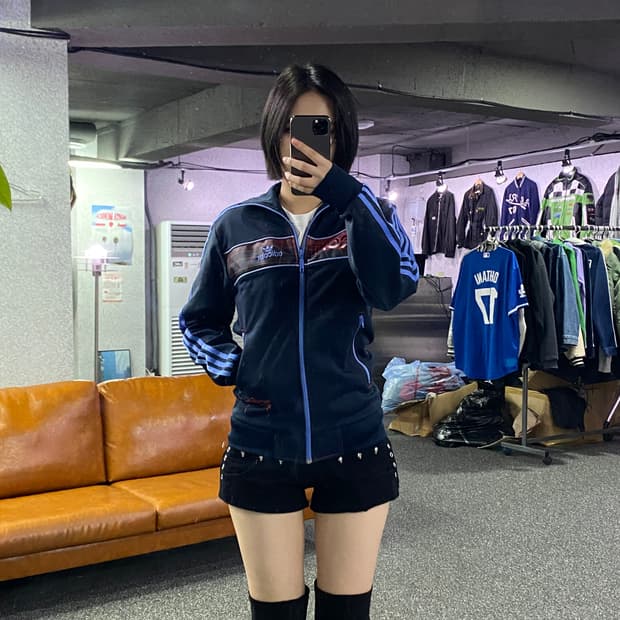 아디다스 아디컬러 사이드라인 배색 트랙 탑져지 B2878