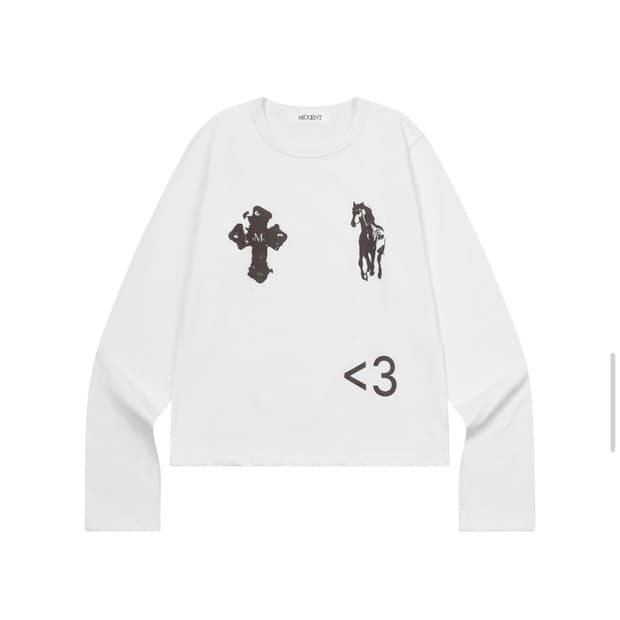 MUCENT ANTIQ CROSS PONY LONG SLEEVE T