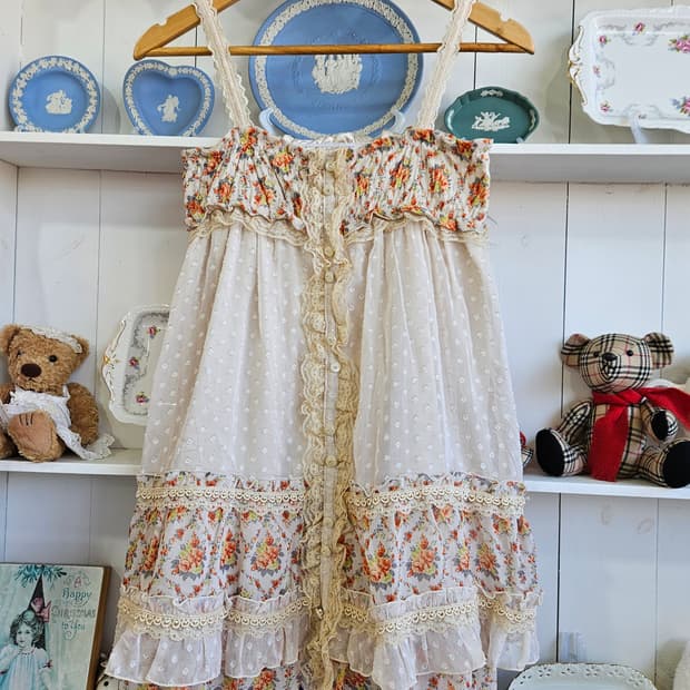 axes femme 플라워 레이스 캉캉 슬립원피스