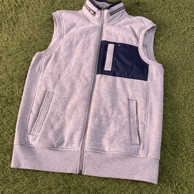 타미힐피거 니트 조끼패딩 95/M