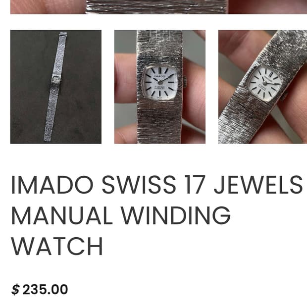 IMADO 스위스17석 수동식 빈티지 시계