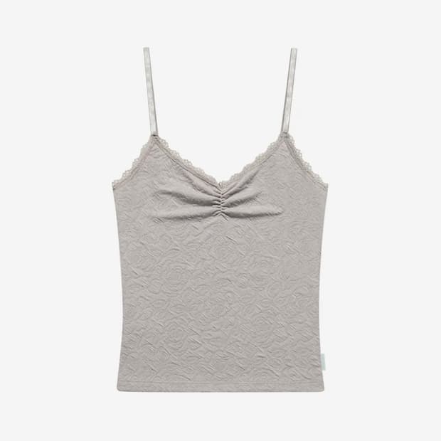 미레코 FLOWER EMBOSSED SLEEVELESS (GREY)