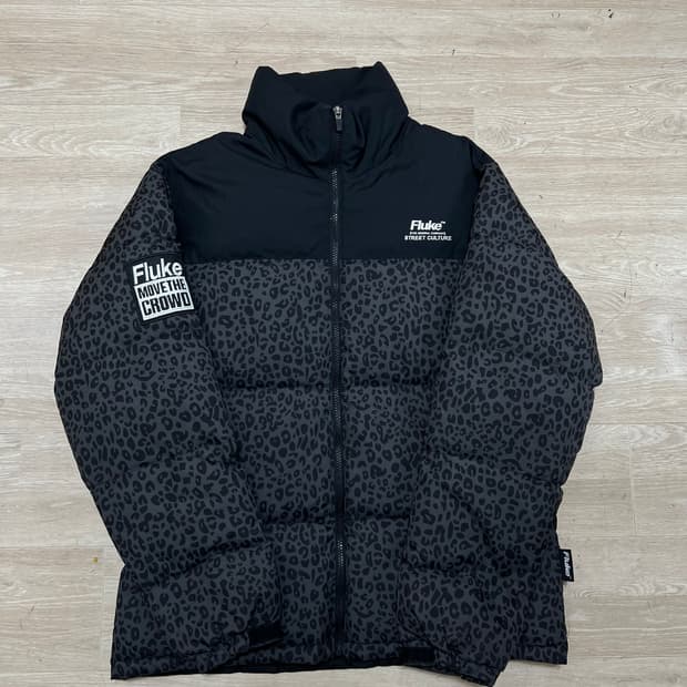플루크 레오파드 웰론다운 푸퍼 패딩 점퍼 [블랙] XL/105