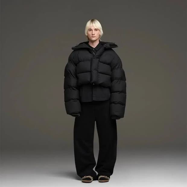 엔타이어 스튜디오 mml 후디드 패딩 