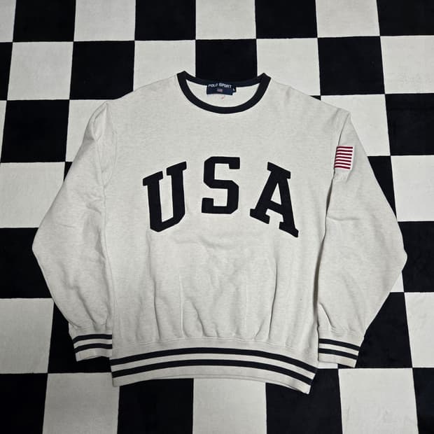 L 폴로스포츠 USA 스웻셔츠 아이보리