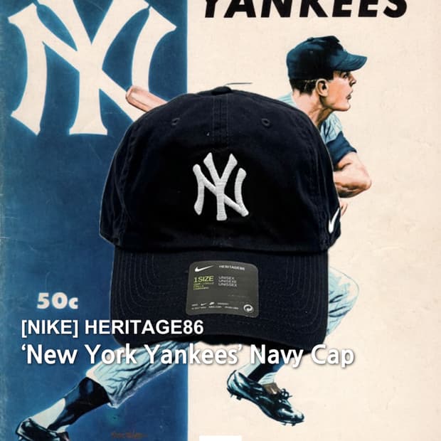 나이키 네이비 모자 NIKE MLB 뉴욕 양키스 헤리티지86 볼캡