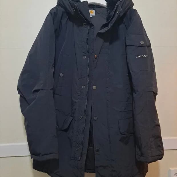 [정품] 칼하트 블랙 퍼 롱패딩 블랙 (M / L)