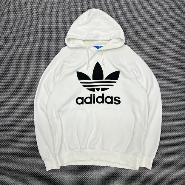 아디다스 화이트 빅로고 후드