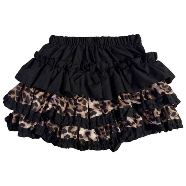 새상품 여자 호피 캉캉 치마바지