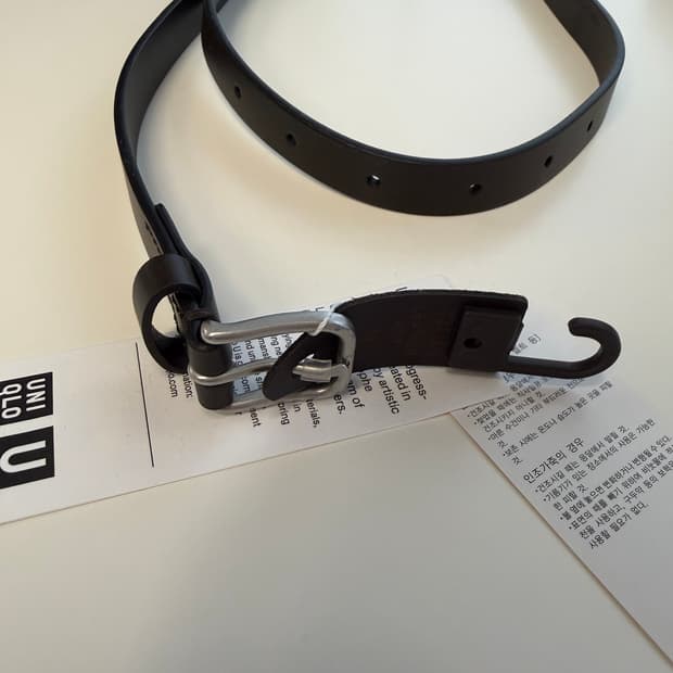 유니클로u 내로우 벨트 브라운 M