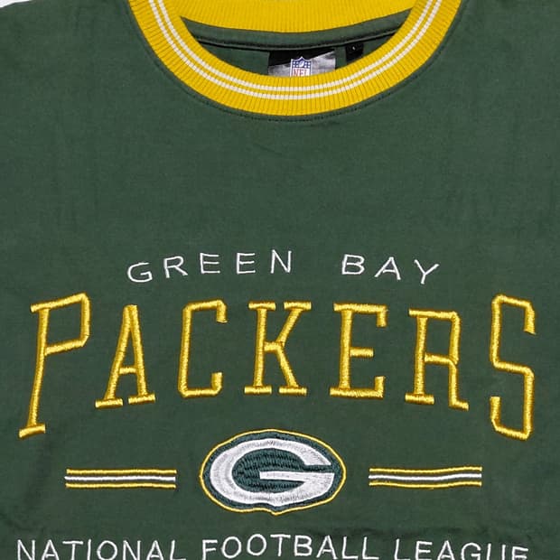 [L] NFL 그린베이 패커스 자수 반팔 티셔츠 (WEGO 정품)