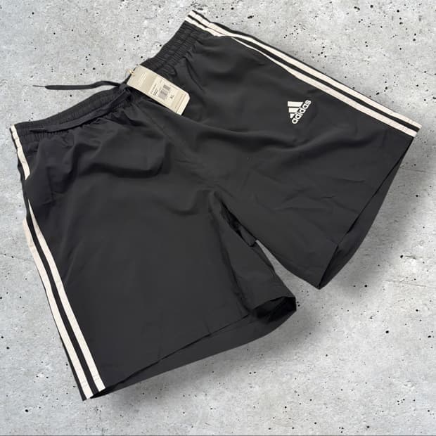 [5XL] 아디다스 에센셜 3선 반바지 블랙 새상품 D964