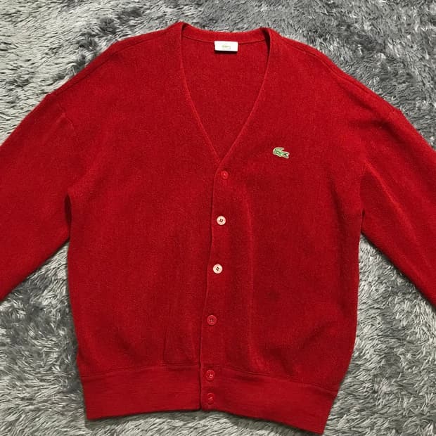 [[L] 라코스테(LACOSTE) 빈티지 울 긴팔 가디건@926