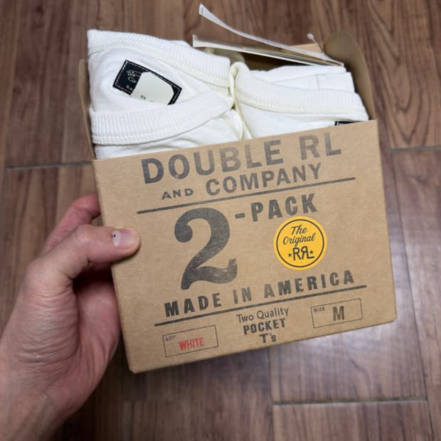 RRL 가먼트 다이포켓 티셔츠 투팩 M