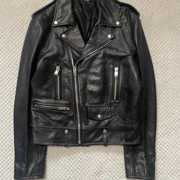 PUER HOMME 웨스턴 무드 램스킨 양가죽 클래식 레더