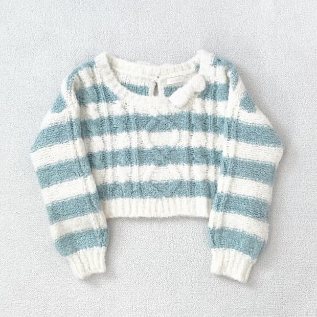 리즈리사 베이비블루 리본 스트라이프nt