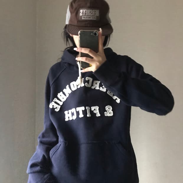 아베크롬비 네이비 후드티