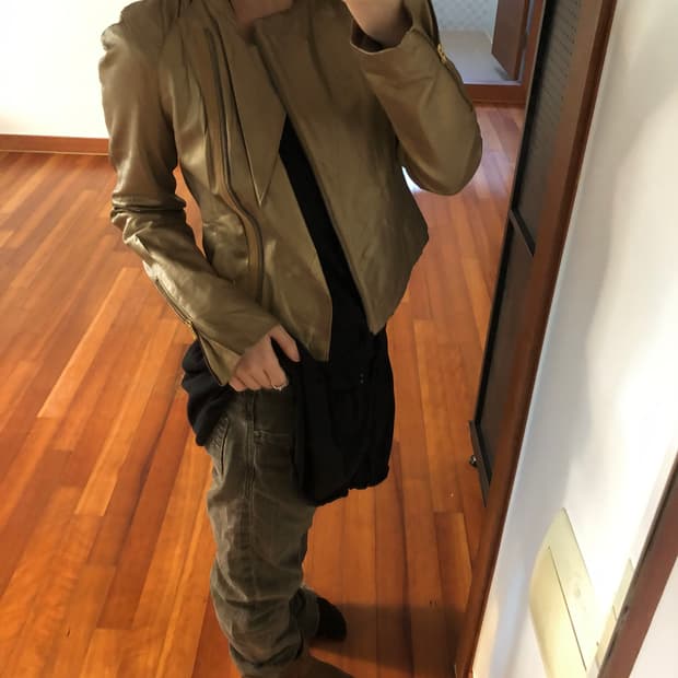 Armani exchange lambskin leather jk