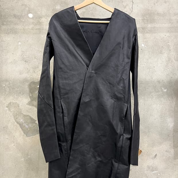 Rick Owens 릭오웬스 블랙 레더 후드 자켓 