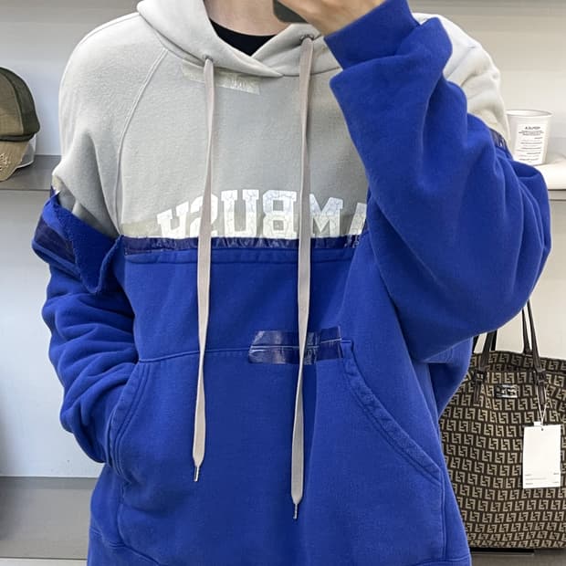 엠부쉬 테이프드 레이어드 후디