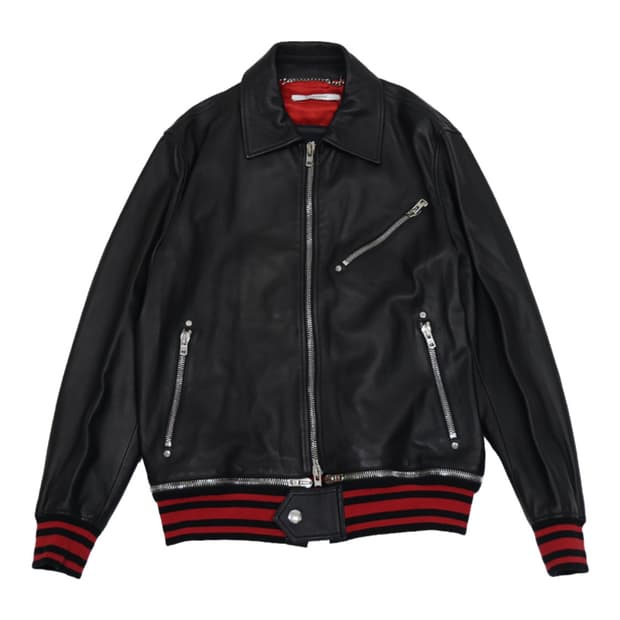 지방시 싱글 라이더 레더 자켓 블랙 