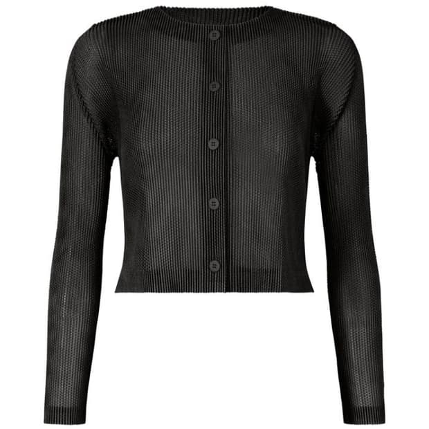 플리츠플리즈 타타미 가디건 블랙 신상