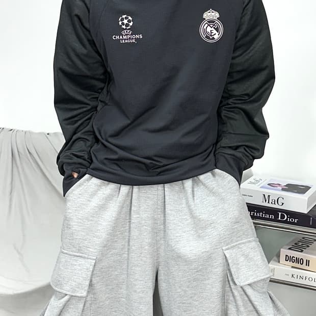 아디다스 레알 마드리드 챔피언스리그 트레이닝탑 L