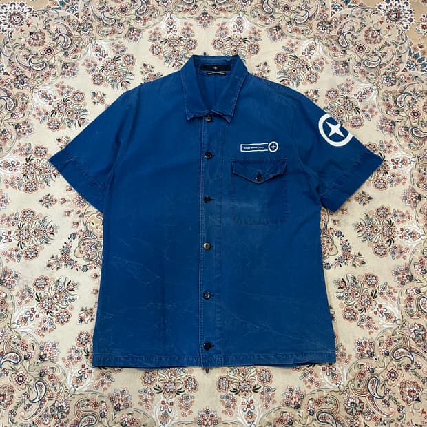 스톤아일랜드 00s 데님 워시드 워크 셔츠 반팔