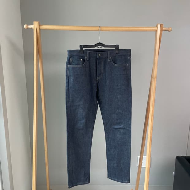 유니클로 스트레이트 데님 팬츠 (진청)